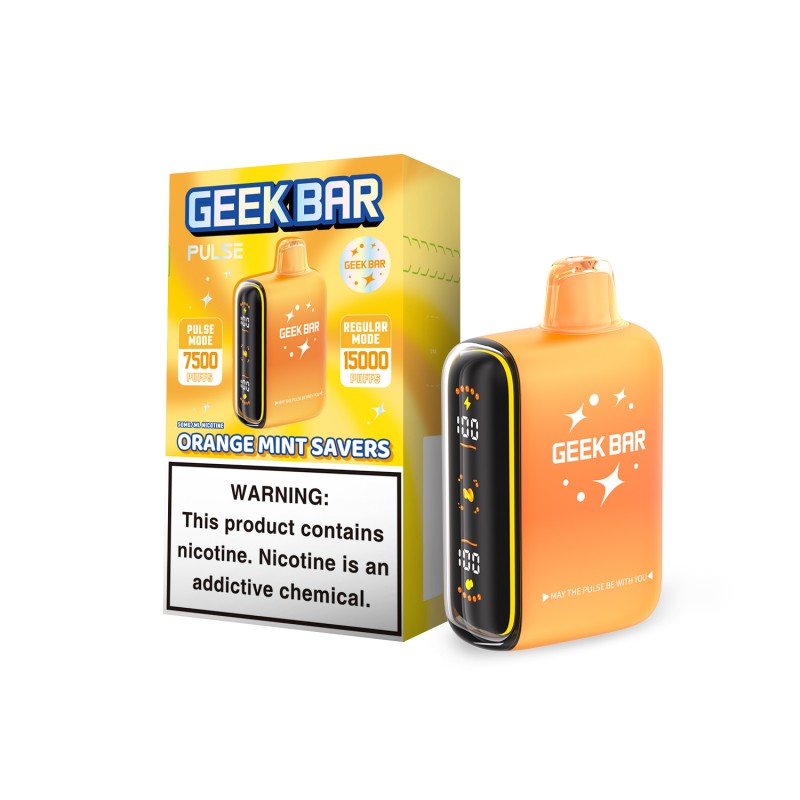 Geek Bar Pulse-15000 PUFF  (ORANGE MINT SAVERS)