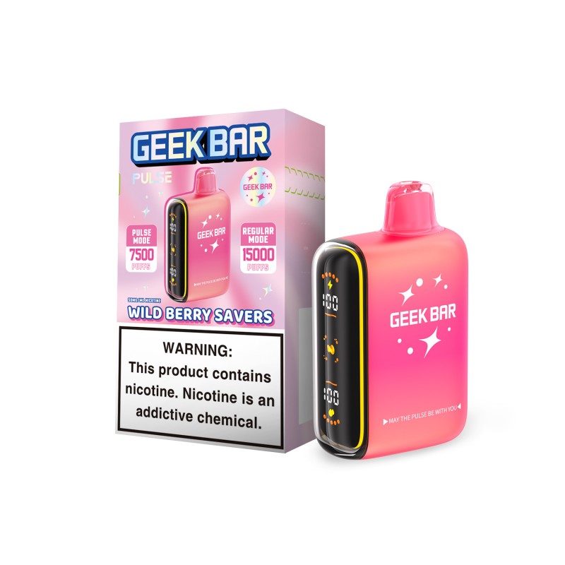 Geek Bar Pulse-15000 PUFF  (WILD BERRY SAVERS)
