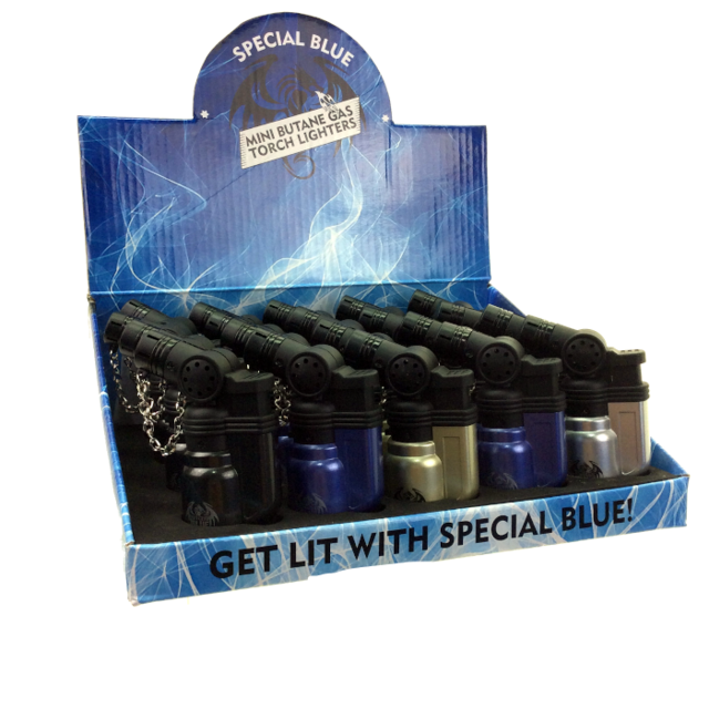 Special Blue Mini Metal Lighter - 20ct