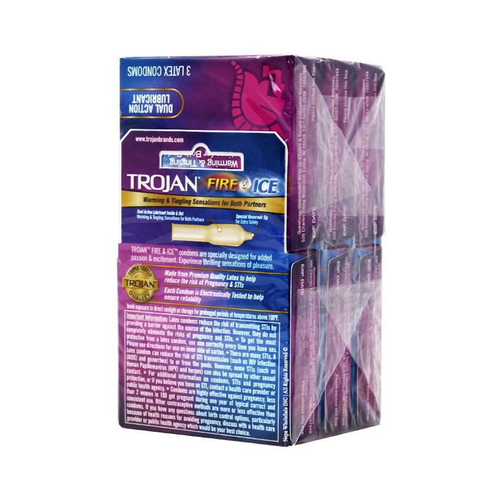 Trojan 6/3ct - Fire&Ice Pleasure Pack #218
