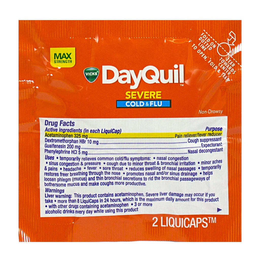 Dayquil Severe Cold Gravity Box 25/2ct