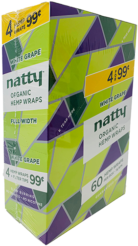 Natty Organic Hemp Wrap - White Grape 4 for .99
