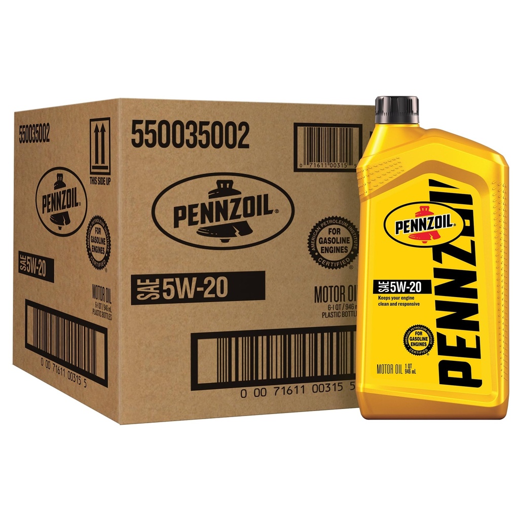 Pennzoil 5W20 Motor Oil 6/1qt