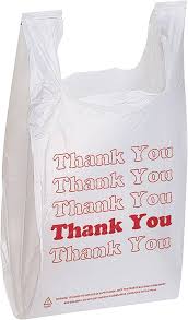 Bag Thank You WHITE 1/6 Shopping Bag 1000ct