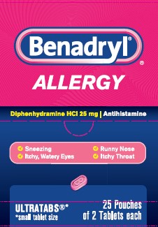 Benadryl Allergy 25mg Tablets - 25ct