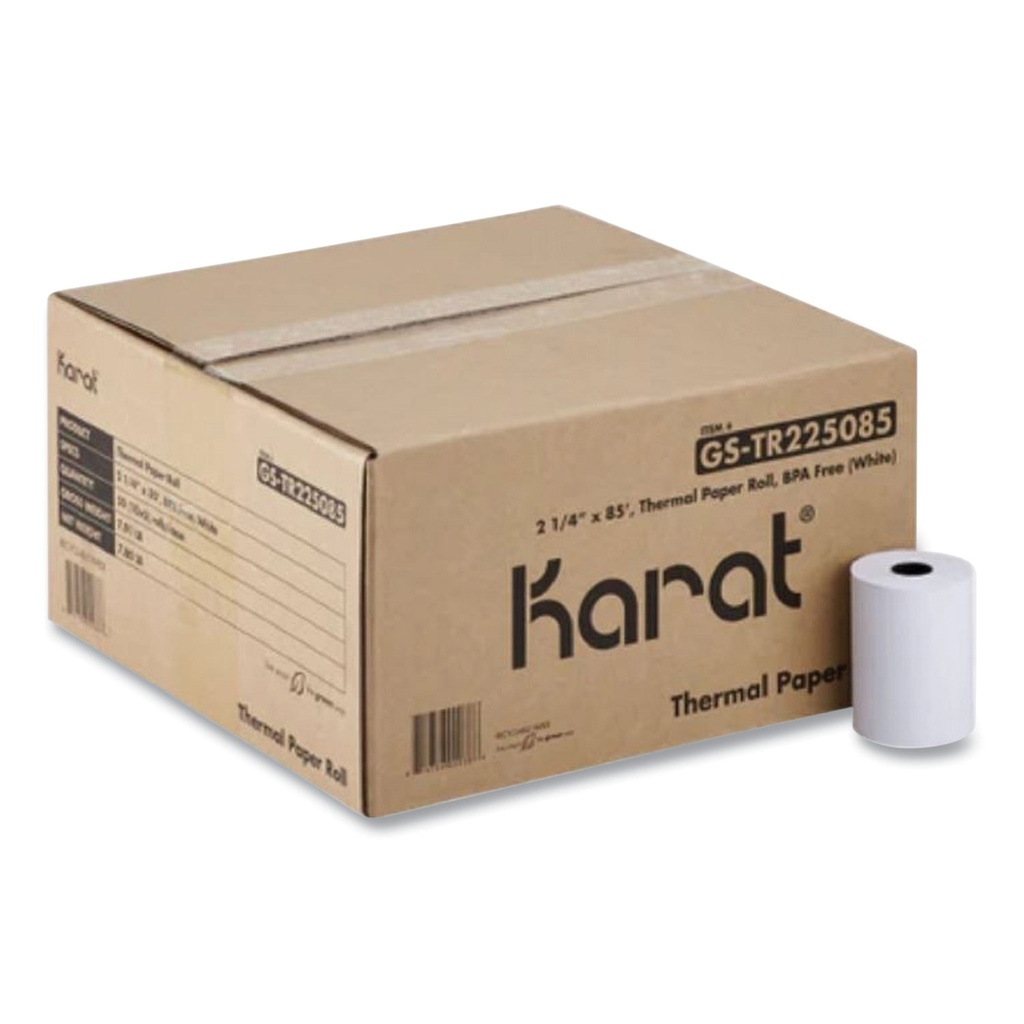 Kraft Thermal Roll - 2 -1/4th - 85FT-#1001