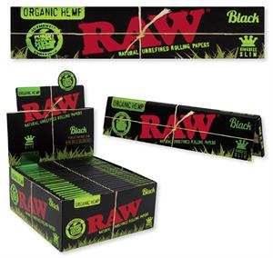 Raw Paper Black organic King Size Slim