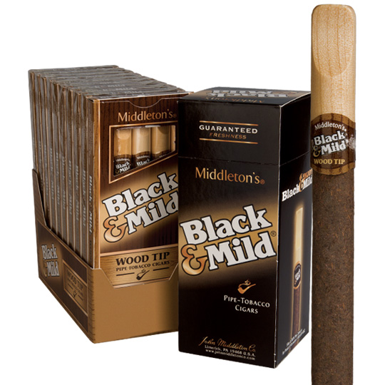 Black & Mild Cream Plastic 5ct-10pk