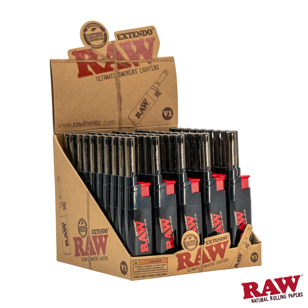 RAW LIGHTER BLACK EXTENDO 50CT