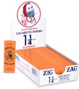 ZigZag Paper 1 1/4 Orange Slow Burning White Box